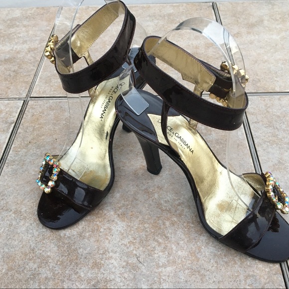 Dolce & Gabbana Ankle Strap Buckle Jeweled Sandals - Picture 2 of 16